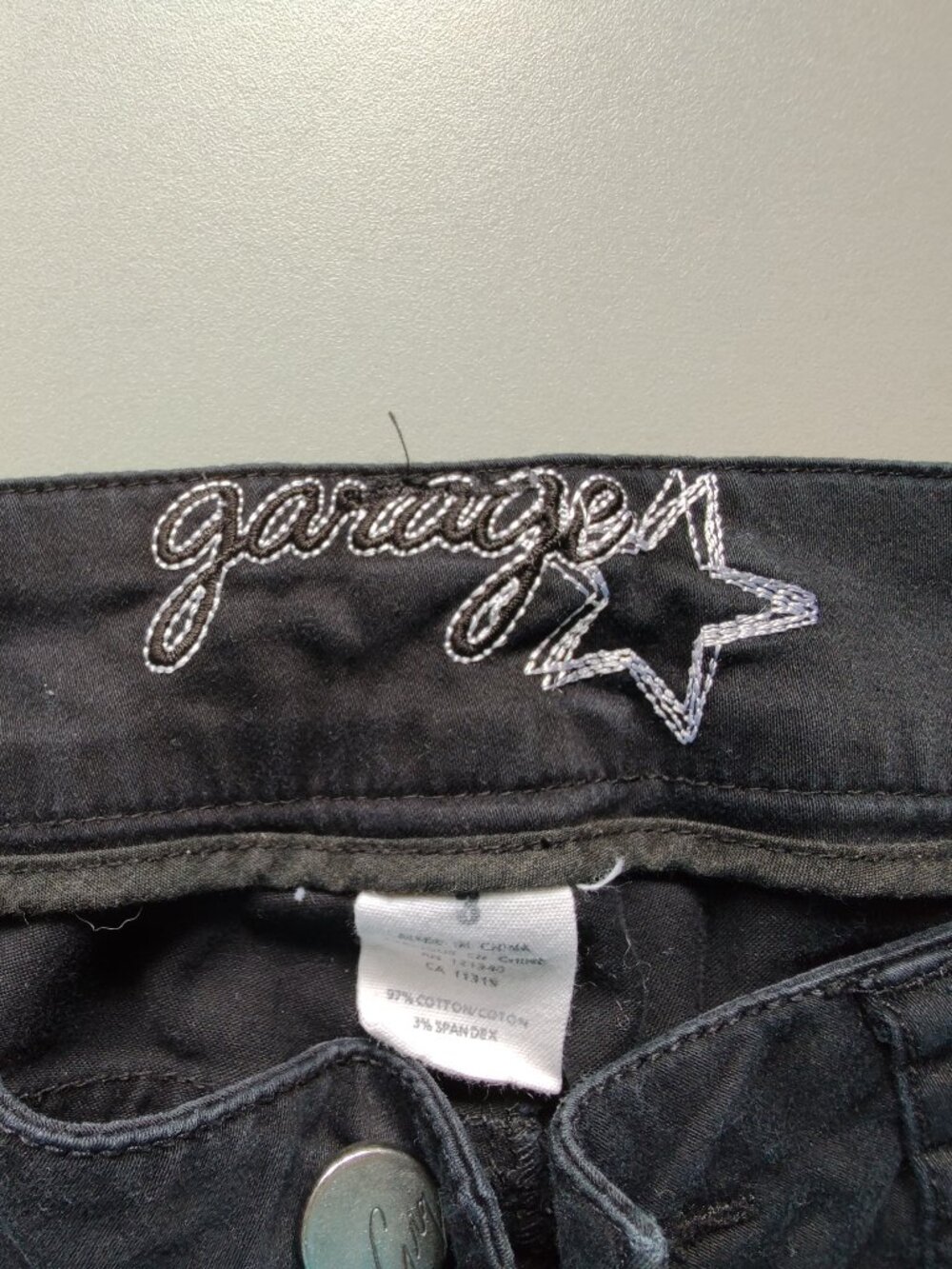 Garage women's pants size 3 grey cotton stretchy